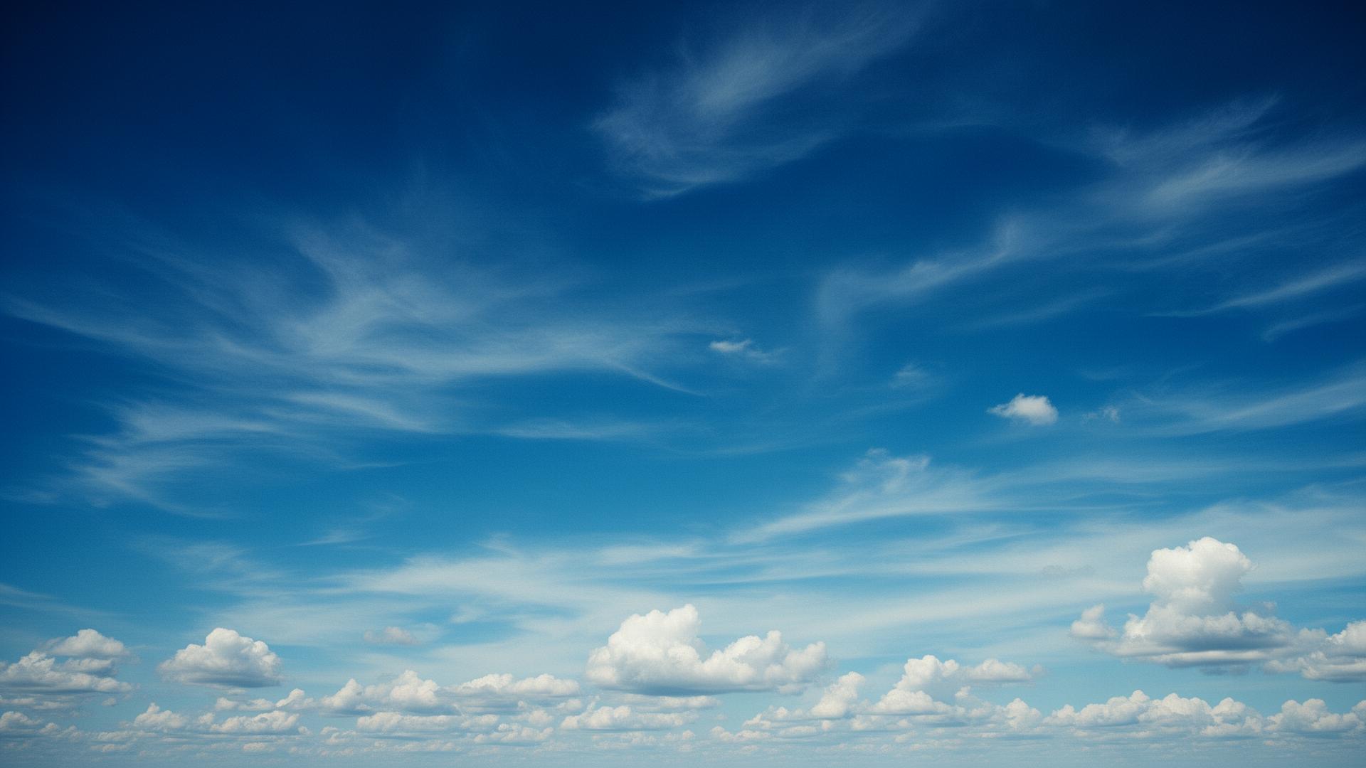 Sommerhimmel med spredte skyer